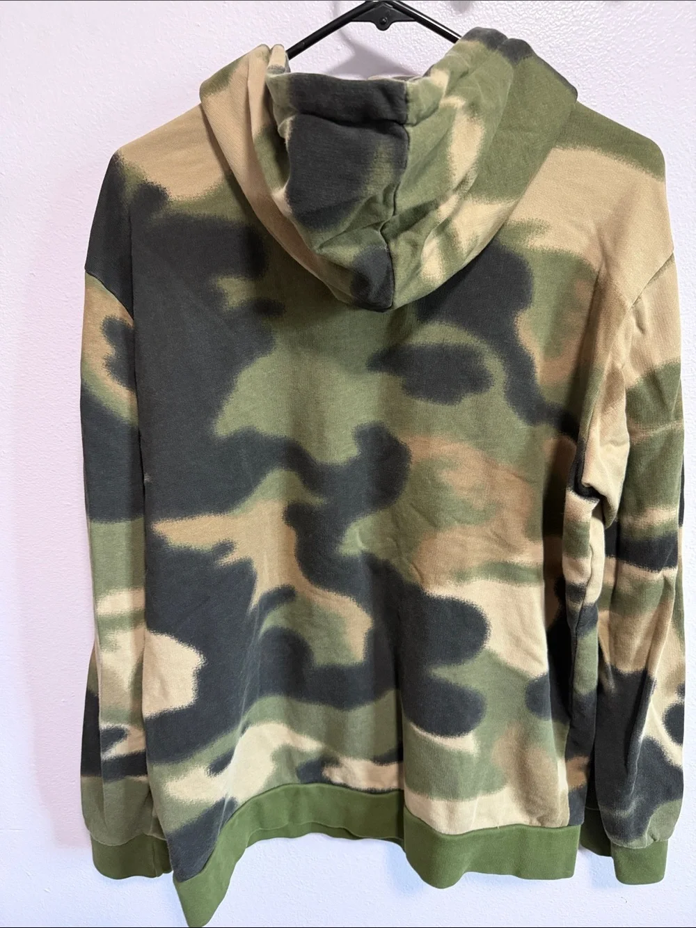 adidas Men’s Camo Hoodie in Green and Black